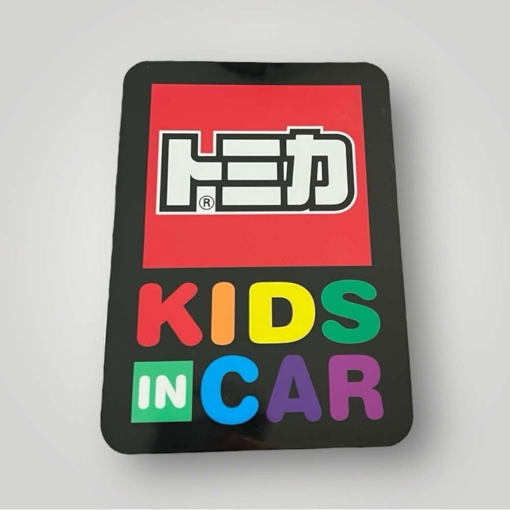 Japan Tomica Takara Tomy Kids In Car Sticker Stickers Red White Toys 5.5x3.5 New